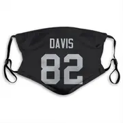 Al Davis Name & Number Black Las Vegas Raiders Face Mask