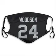 Charles Woodson Name & Number Black Las Vegas Raiders Face Mask