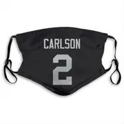 Daniel Carlson Name & Number Black Las Vegas Raiders Face Mask