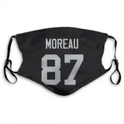 Foster Moreau Name & Number Black Las Vegas Raiders Face Mask