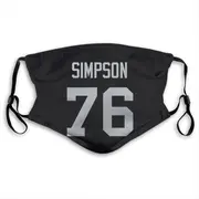 John Simpson Name & Number Black Las Vegas Raiders Face Mask