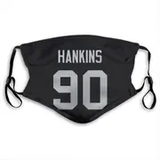 Johnathan Hankins Name & Number Black Las Vegas Raiders Face Mask