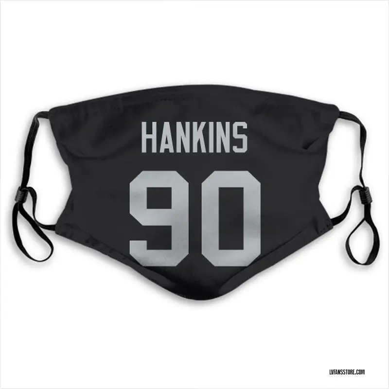 Johnathan Hankins Las Vegas Raiders Men's Name & Number Logo Long Sleeve  T-Shirt - Ash