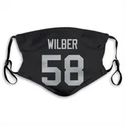 Kyle Wilber Name & Number Black Las Vegas Raiders Face Mask