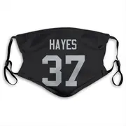 Lester Hayes Name & Number Black Las Vegas Raiders Face Mask