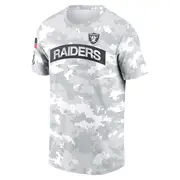 Men's Arctic Camo Las Vegas Raiders 2024 Salute To Service Performance T-Shirt