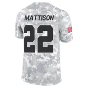 Men's Arctic Camo Limited Alexander Mattison Las Vegas 2024 Salute to Service Jersey