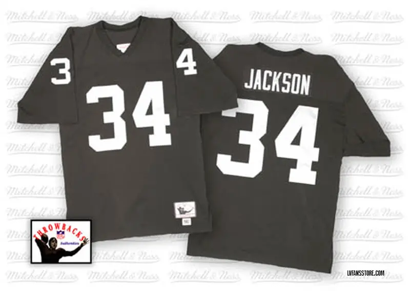 Men's Black Authentic Bo Jackson Las Vegas Team Color Throwback Jersey