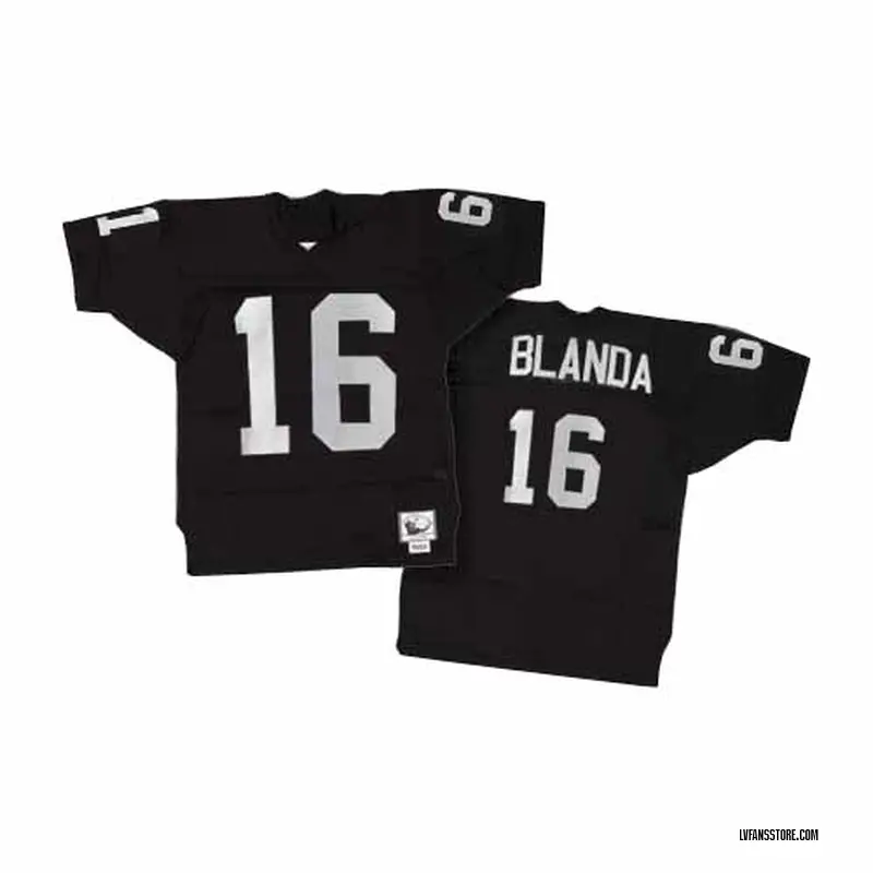 Men's Black Authentic George Blanda Las Vegas Throwback Jersey