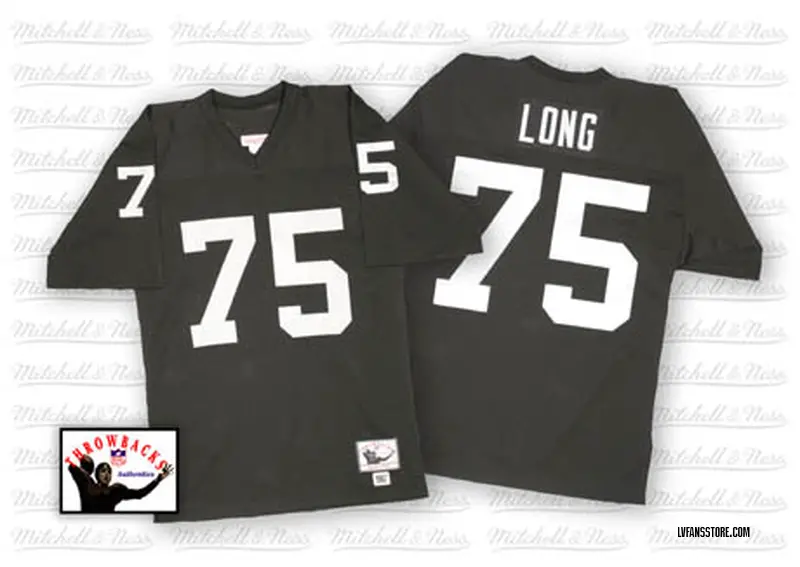 Men's Black Authentic Howie Long Las Vegas Team Color Throwback Jersey