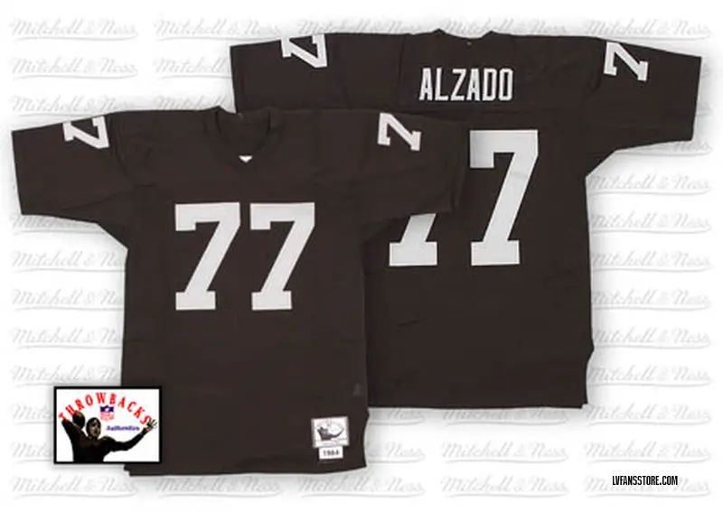 Men's Black Authentic Lyle Alzado Las Vegas Throwback Jersey