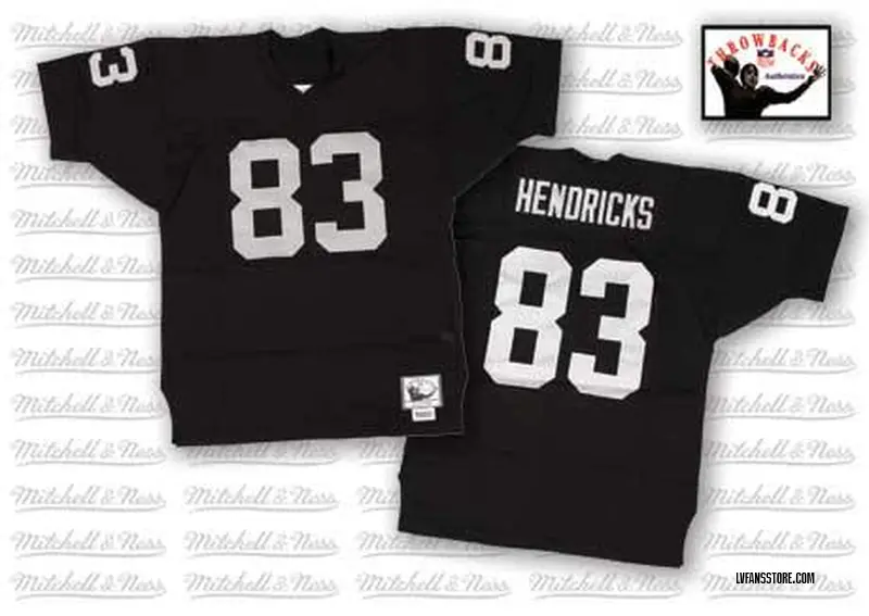 Men's Black Authentic Ted Hendricks Las Vegas Team Color Throwback Jersey