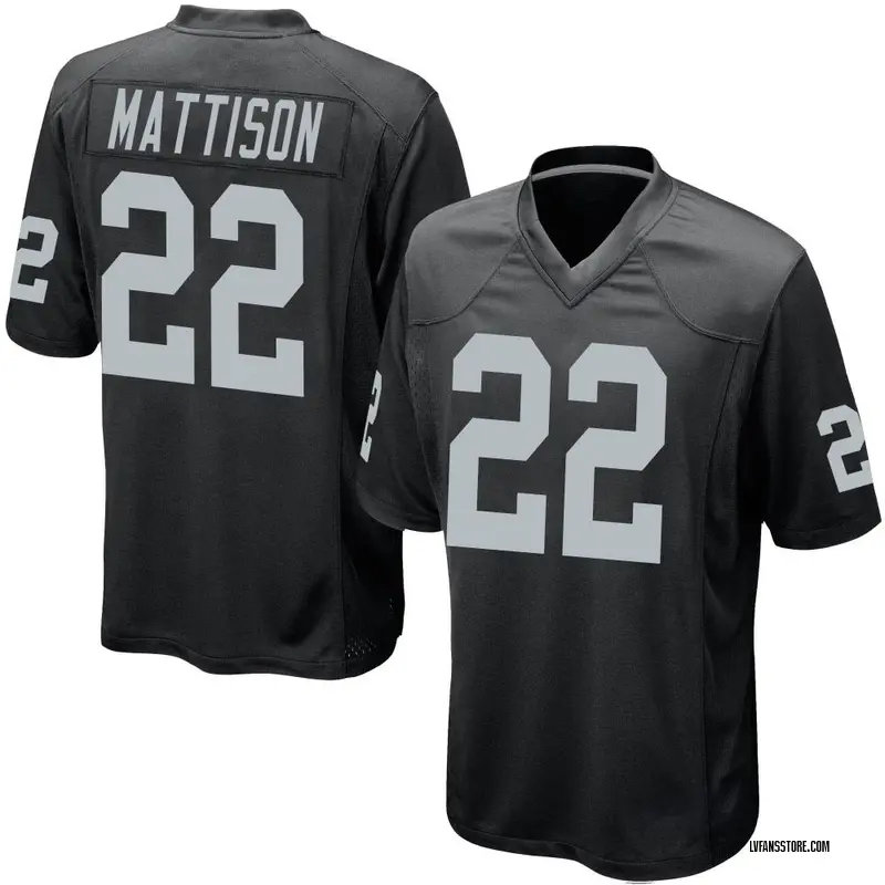 Men's Black Game Alexander Mattison Las Vegas Team Color Jersey