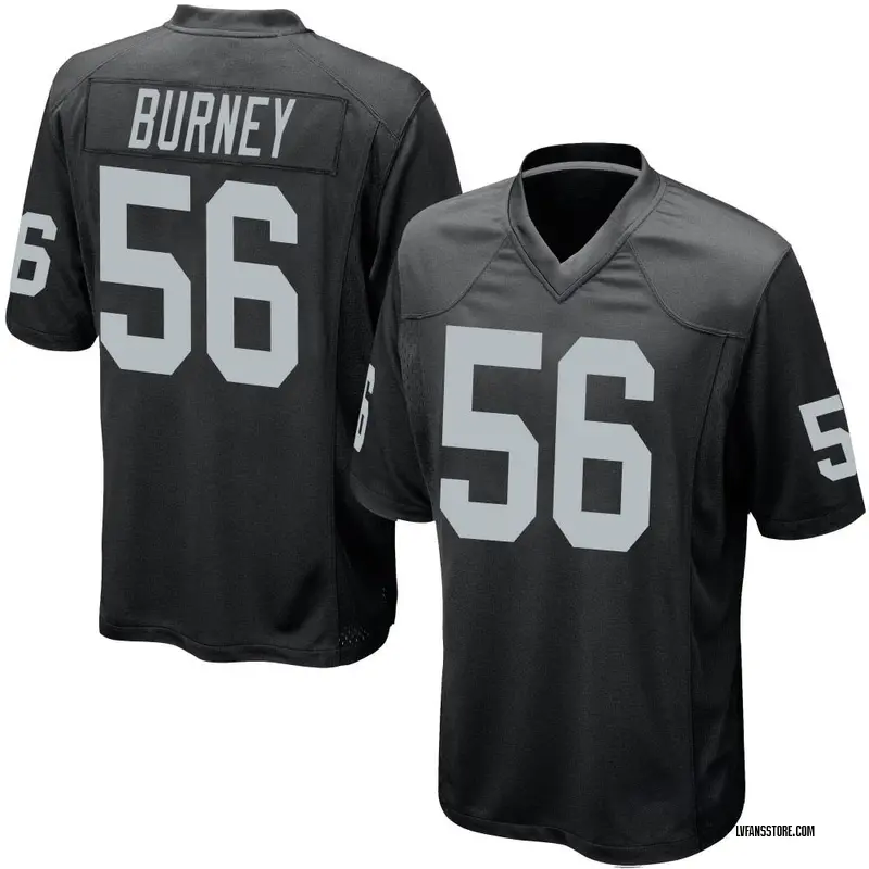 Men's Black Game Amari Burney Las Vegas Team Color Jersey