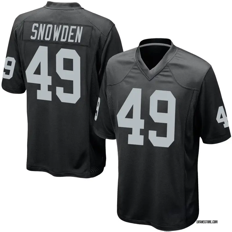 Men's Black Game Charles Snowden Las Vegas Team Color Jersey