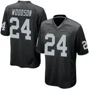 Men's Black Game Charles Woodson Las Vegas Team Color Jersey