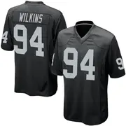 Men's Black Game Christian Wilkins Las Vegas Team Color Jersey