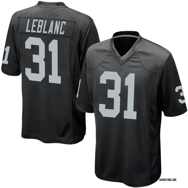 Men's Black Game Cre'Von LeBlanc Las Vegas Team Color Jersey