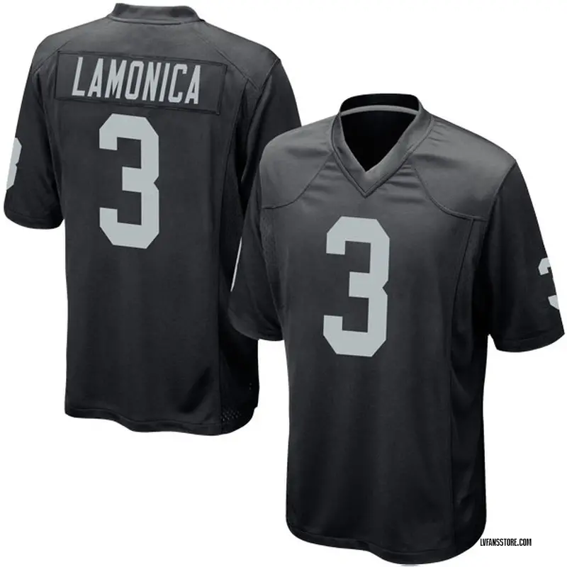 Men's Black Game Daryle Lamonica Las Vegas Team Color Jersey