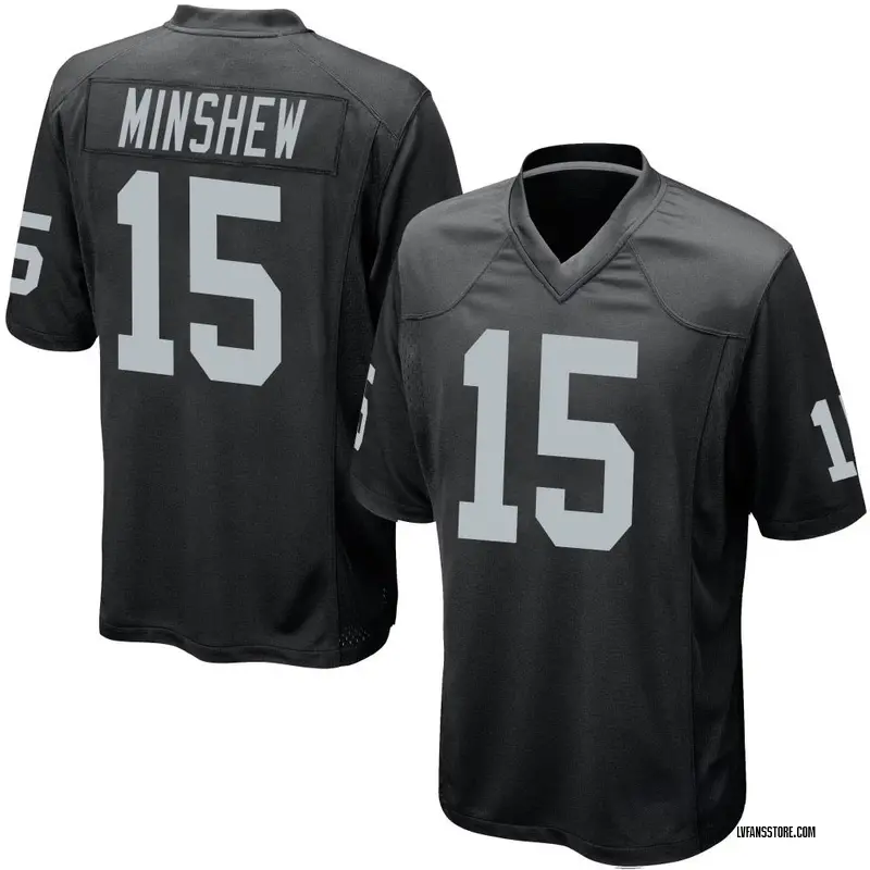 Men's Black Game Gardner Minshew Las Vegas Team Color Jersey