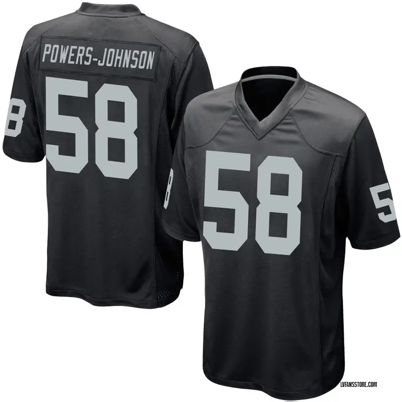 Men's Black Game Jackson Powers-Johnson Las Vegas Team Color Jersey