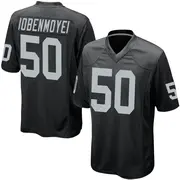 Men's Black Game Jacob Bobenmoyer Las Vegas Team Color Jersey