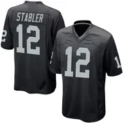 Men's Black Game Ken Stabler Las Vegas Team Color Jersey