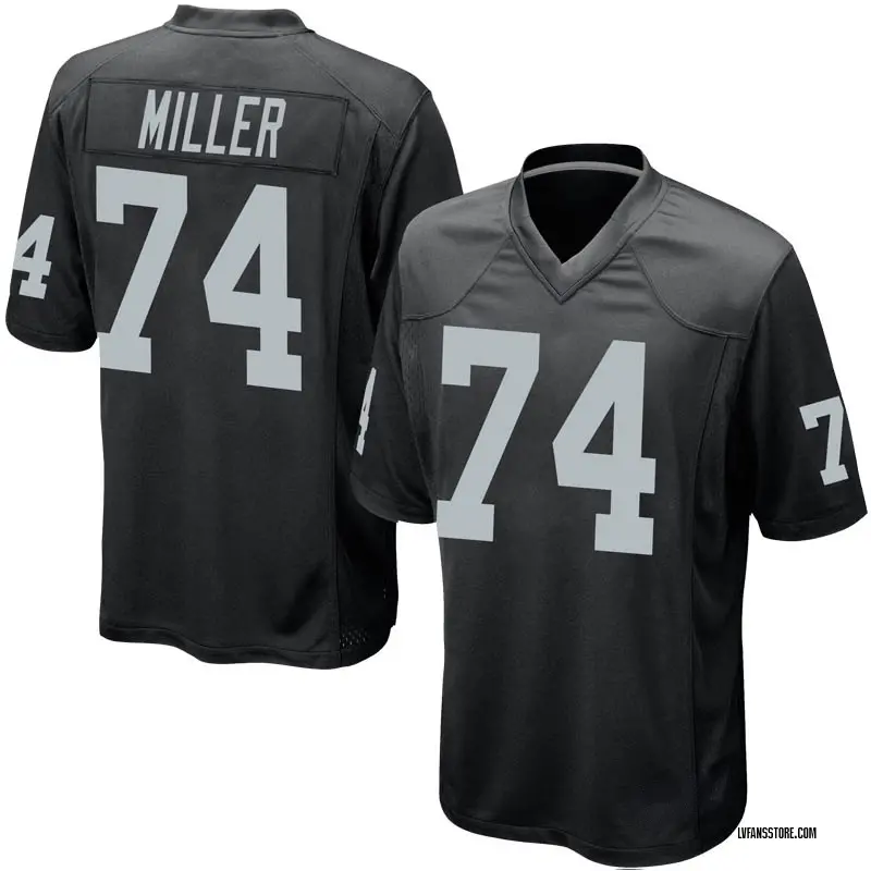 Men's Black Game Kolton Miller Las Vegas Team Color Jersey