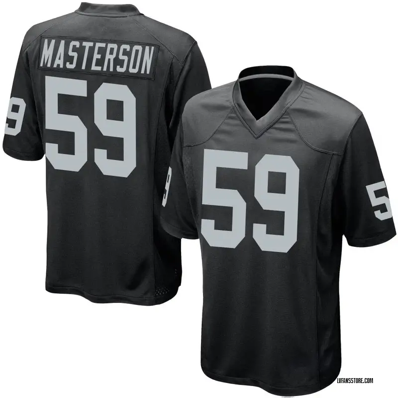 Men's Black Game Luke Masterson Las Vegas Team Color Jersey