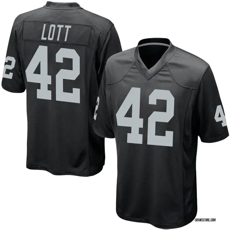 Men's Black Game Ronnie Lott Las Vegas Team Color Jersey