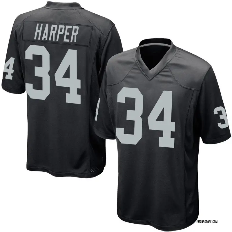 Men's Black Game Thomas Harper Las Vegas Team Color Jersey