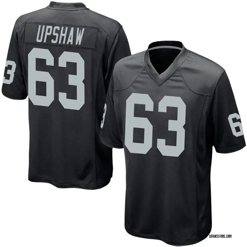 Men's Black Game Wilson Gene Upshaw Las Vegas Team Color Jersey