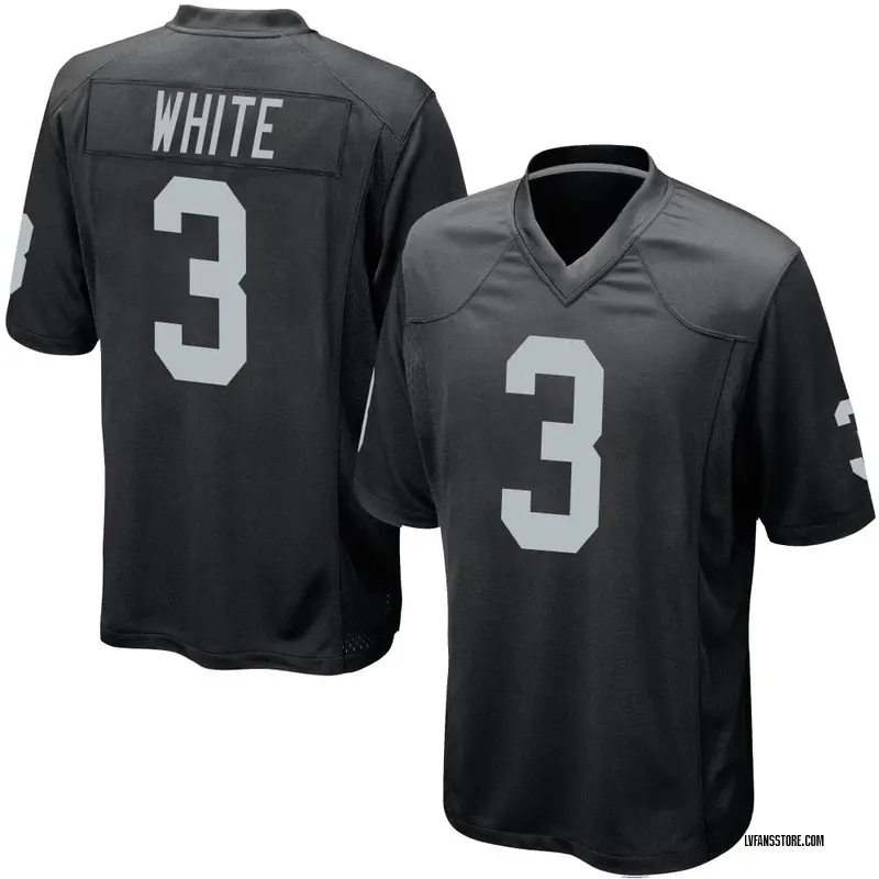 Men's Black Game Zamir White Las Vegas Team Color Jersey