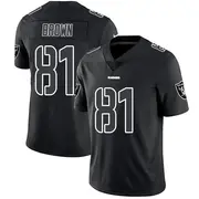 Men's Black Impact Limited Tim Brown Las Vegas Jersey