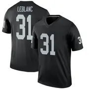 Men's Black Legend Cre'Von LeBlanc Las Vegas Jersey