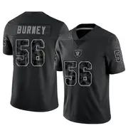 Men's Black Limited Amari Burney Las Vegas Reflective Jersey