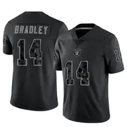 Men's Black Limited Carter Bradley Las Vegas Reflective Jersey