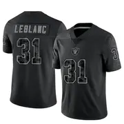 Men's Black Limited Cre'Von LeBlanc Las Vegas Reflective Jersey