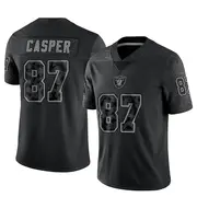 Men's Black Limited Dave Casper Las Vegas Reflective Jersey