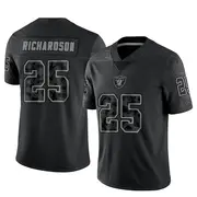 Men's Black Limited Decamerion Richardson Las Vegas Reflective Jersey