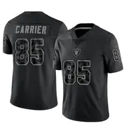 Men's Black Limited Derek Carrier Las Vegas Reflective Jersey