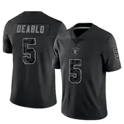 Men's Black Limited Divine Deablo Las Vegas Reflective Jersey