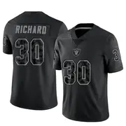 Men's Black Limited Jalen Richard Las Vegas Reflective Jersey