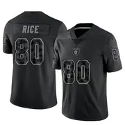 Men's Black Limited Jerry Rice Las Vegas Reflective Jersey