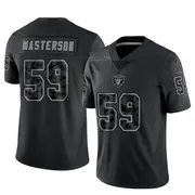 Men's Black Limited Luke Masterson Las Vegas Reflective Jersey