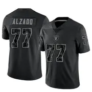 Men's Black Limited Lyle Alzado Las Vegas Reflective Jersey