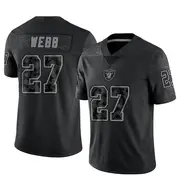 Men's Black Limited Sam Webb Las Vegas Reflective Jersey