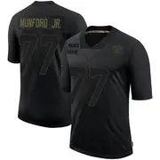 Men's Black Limited Thayer Munford Jr. Las Vegas 2020 Salute To Service Jersey