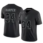 Men's Black Limited Thomas Harper Las Vegas Reflective Jersey