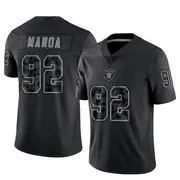 Men's Black Limited Tyler Manoa Las Vegas Reflective Jersey